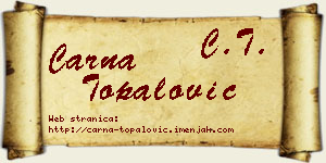 Čarna Topalović vizit kartica